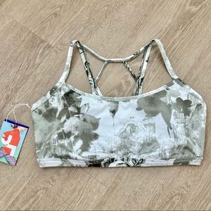 Joylab sports bra floral green NWT Large